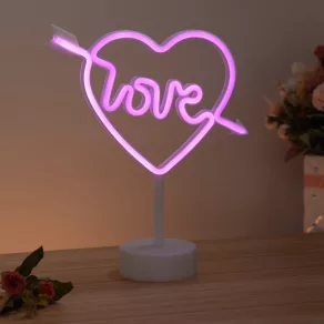   Lampă decorativă cu LED-uri neon, model „love“ - Armor Globo 28066