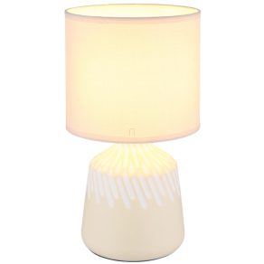   Lampă de masă din ceramică, bej, 31 cm - Rela Globo 21733CU - 1xE14, 230 V, IP20, cablu de 1,3 metri