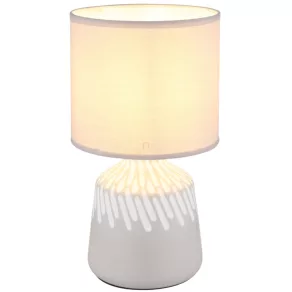   Lampă de masă din ceramică, culoare gri cenușiu, 31 cm - Rela Globo 21733AS - 1xE14, 230 V, IP20, cablu de 1,3 metri