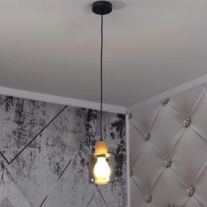   Lampă suspendată cu abajur din sticlă - Aleidis Globo 15768