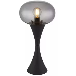   Lampă de birou, 22 cm, negru-fum - Lula Globo 21027S - 1xE14, 230 V, IP20, cablu de 1,5 metri