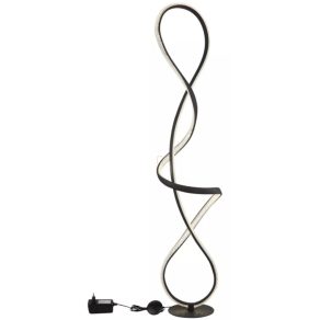   Lampă de podea LED de designer, efect panglică, 132 cm, negru - Swirl Globo 67341SS