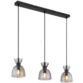   Lampă suspendată din sticlă cu 3 socluri, culoare fumurie - Massey Globo 15769S-3