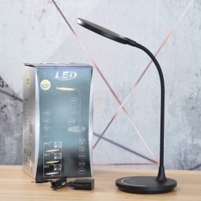   Lampă LED de masă cu control tactil, 38 cm - Kenny Globo 58483 - luminozitate reglabilă, lumină de veghe, funcție de memorie, 3000/5700 K, 520 lm, 12 W, cablu de 1,3 metri