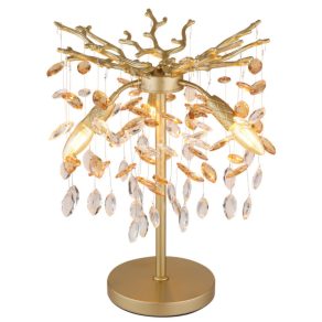   Lampă LED de masă de designer cu decorațiuni din cristal, 50 cm - Queena Globo 64138TG