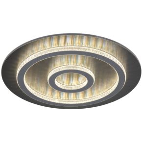   Lampă LED de tavan cu telecomandă, cu margini din cristal, 45 cm, culoare antracit - Jayden Globo 48042-40A