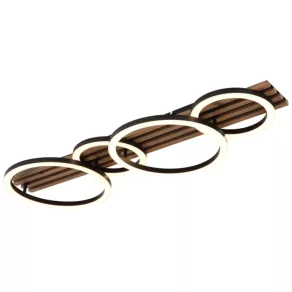 Lampă LED de tavan, efect lemn - Tisha Globo 67353D4