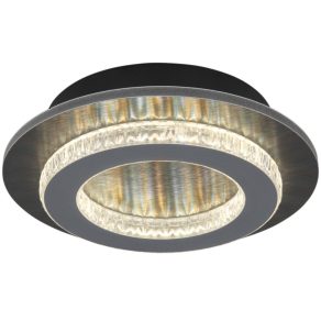   Lampă LED reglabilă pentru tavan, cu finisaj din cristal, culoare antracit - Jayden Globo 48042-12A