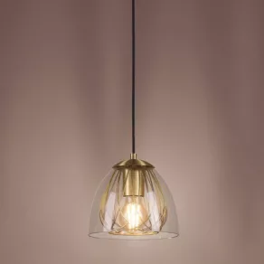   Lampă suspendată cu abajur, 19,5 cm - Jazminia Eglo 390037, cu 1 soclu E27, 220-240 V