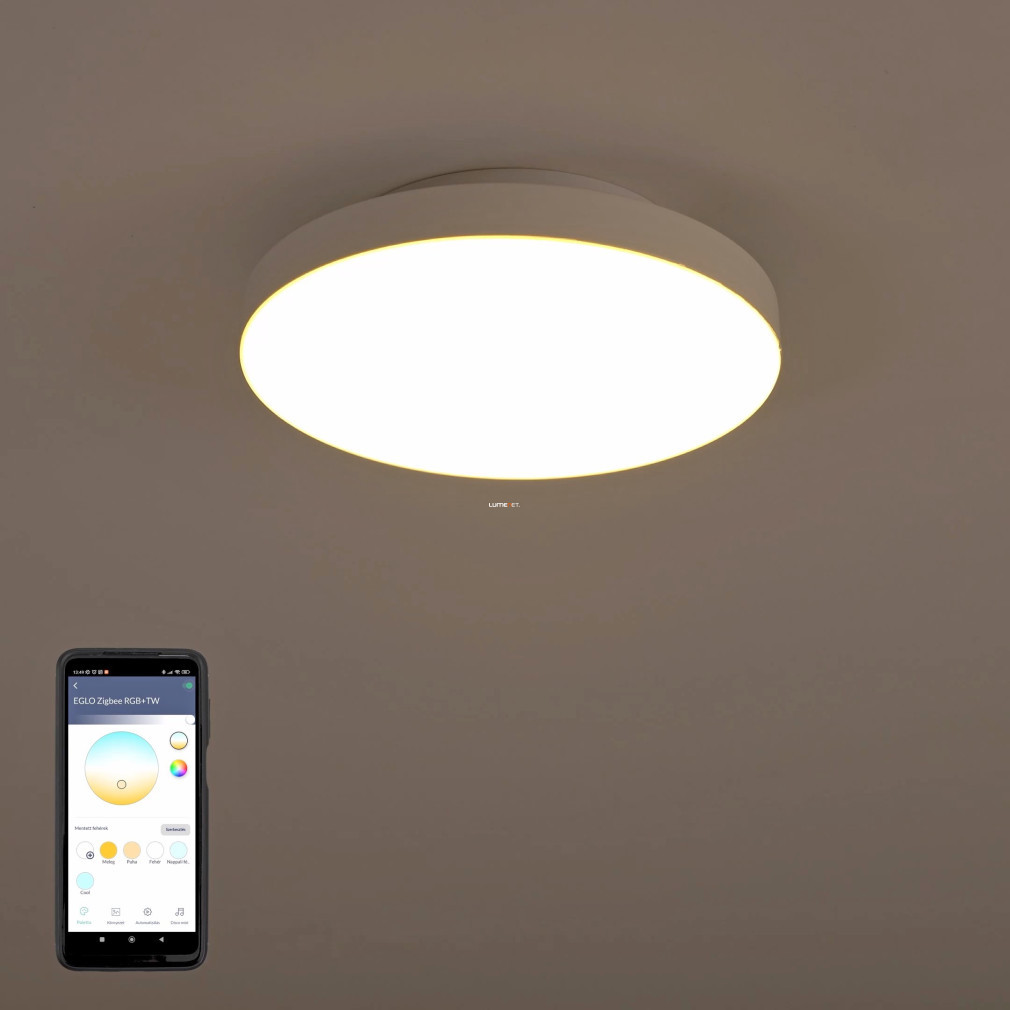 Lampă LED reglabilă pentru tavan, 15,7 W, alb rece-alb cald, culoare albă - Turcona RGBW Eglo 900054