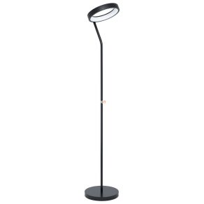   Lampă de podea inteligentă cu LED, cu comutator la picior, 169 cm, negru - Marghera RGBW Eglo 900072, controlabilă prin aplicație, 2700-6500 K, 1800 lm, 18 W