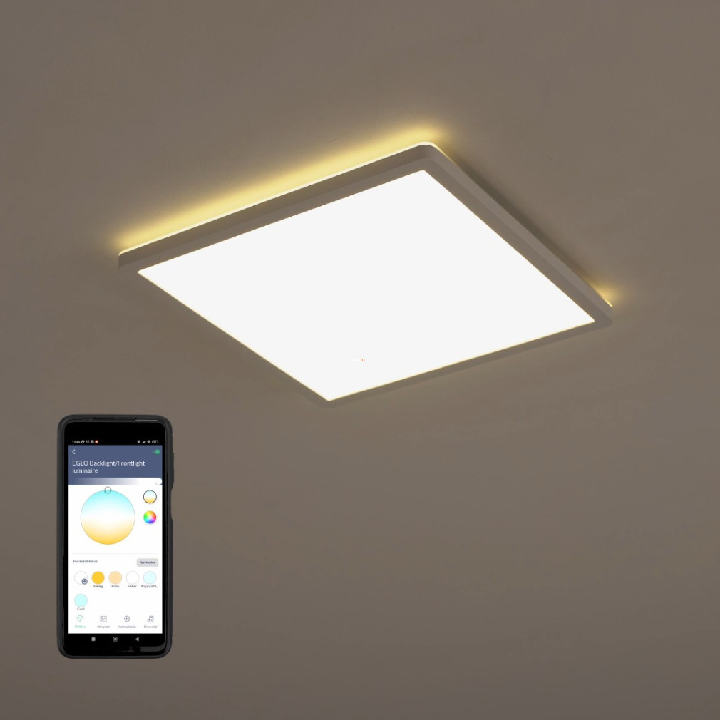Lampa LED de tavan reglabilă, unghiulară, 14,6 W, alb rece-alb cald, culoare albă - Rovito RGBW Eglo 900088
