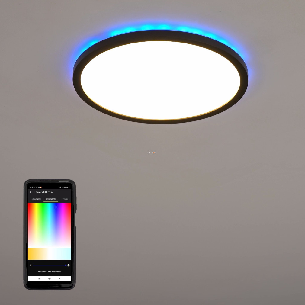 Lampă LED reglabilă pentru tavan 14,6 W, alb rece-cald, 29,5 cm, culoare albă - Rovito RGBW Eglo 900091
