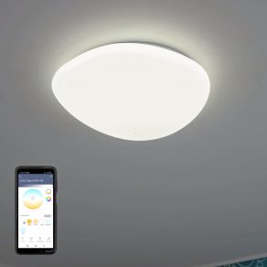   Lampă LED cu intensitate reglabilă pentru tavan 3x7,2 W, alb rece-cald, culoare albă - Sileras RGBW Eglo 900128