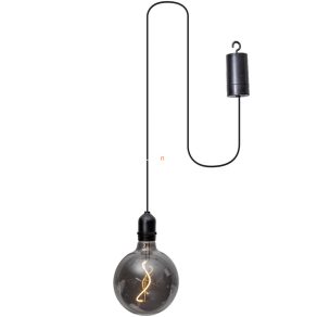   Decorațiune LED suspendată pentru exterior, cu abajur din sticlă fumurie, alimentată cu baterii - Vignanello Eglo 900209