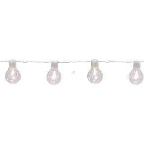   Ghirlande luminoase LED pentru exterior, 16 LED-uri, 4,5 metri, alb-transparent - Partaj Eglo 900238