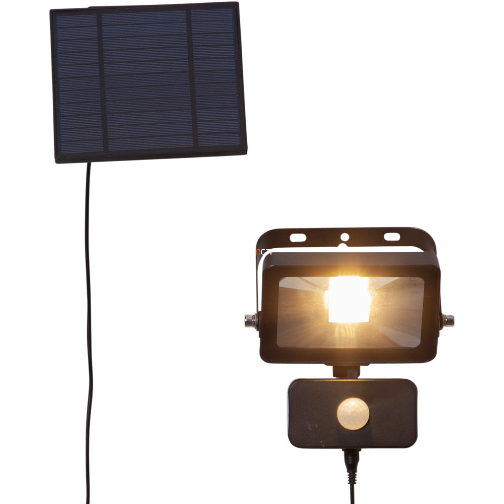 Lampă LED solară pentru exterior, cu senzor de mișcare, 15x0,03 W, alb cald, negru - Villagrappa Eglo 900247
