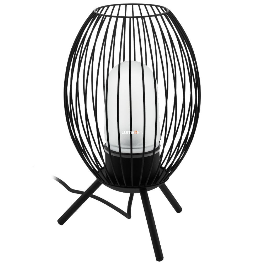 Lampa de masă, alb-negru, 41 cm - Fusignano Eglo 900123 - sticlă acidată, cu soclu 1xE27