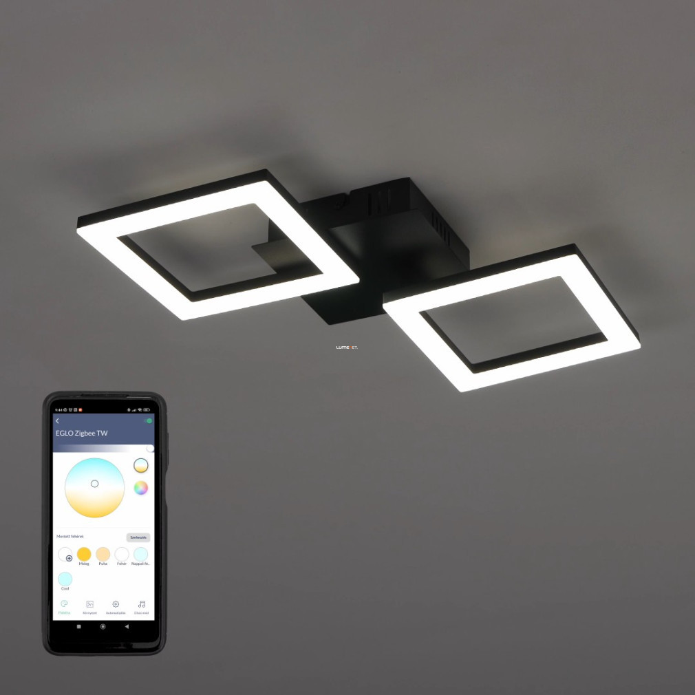 Lampă LED reglabilă pentru tavan, 15,5 W, alb rece-alb cald, negru-alb - Paranday Eglo 900315