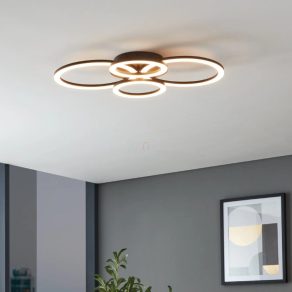   Lampă LED cu intensitate reglabilă pentru tavan, 41 W, alb rece-cald, alb și negru - Parrapos Eglo 900319