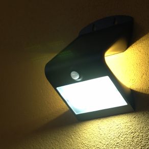   Lampă LED de exterior cu senzor de mișcare, alimentată cu energie solară, negru - Lamozzo Eglo 900255