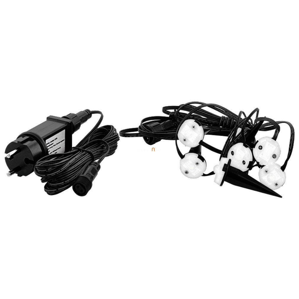 Lampă LED pentru exterior, care se poate înfige în pământ, 6x0,4 W, alb cald, negru - Spinetoli Eglo 900117