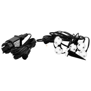   Lampă LED pentru exterior, pentru montare pe sol, 6x0,4 W, alb cald, negru - Spinetoli Eglo 900117