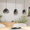 Lampă suspendată cu trei prize, 84 cm, negru-gri - Aguilares Eglo 900195