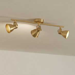   Spot în culoarea alamă - Seras Eglo 900172, cu soclu 3xGU10, 220-240 V, IP20, cu sursă de lumină