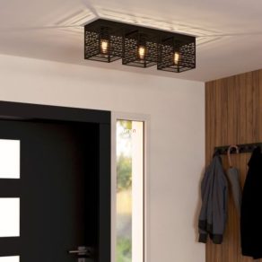   Lampă de tavan cu trei socluri, negru - Piedritas Eglo 900357