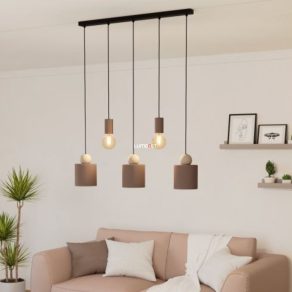   Lampă suspendată cu cinci socluri, bej-negru - Gazzola Eglo 900346