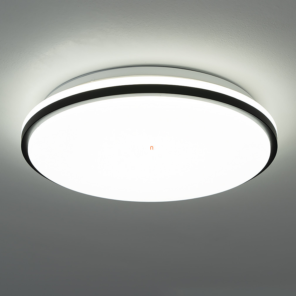 Lampa LED rotundă pentru baie cu ramă neagră - Pinetto Eglo 900366