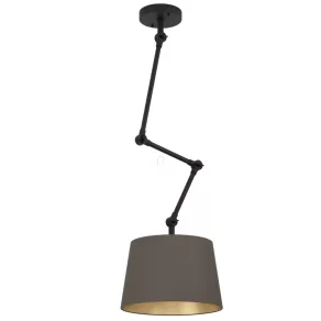   Lampă suspendată din material textil cu înălțime reglabilă, 35 cm - Pistunio Eglo 390198, cu 1 soclu E27, 220-240 V