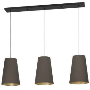   Lampă suspendată din material textil - Petrosa Eglo 390196, cu 3 socluri E27, 220-240 V