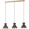 Lampă suspendată cu trei socluri, alamă maro - Nastasia Eglo 900348