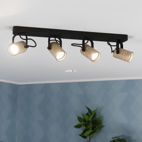   Lampă spot în culori negru și natural, 58 cm - Cayuca Eglo 900438