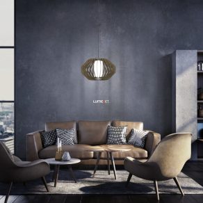 Lampă suspendată, maro și alb - Rusticaria Eglo 900386