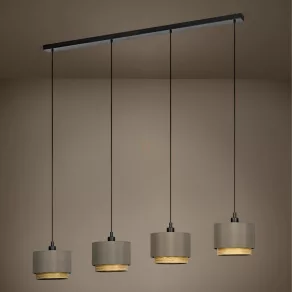   Lampă suspendată din material textil - Marchena Eglo 390121, cu 4 socluri E27, 220-240 V