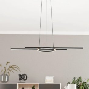   Lampă LED suspendată cu intensitate reglabilă 16 W, alb rece-cald, negru - Zillerio Eglo 900398