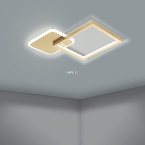   Lampă LED de tavan cu telecomandă 15 W, alb rece-cald, 33x33 cm, culoare auriu-alb - Gafares Eglo 900424