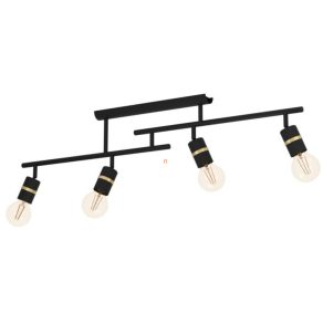   Lampă de tavan cu patru socluri, negru și auriu - Lurone Eglo 900176