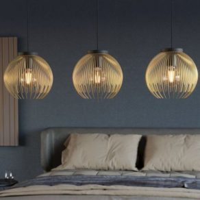   Lampă suspendată cu trei prize, negru și auriu - Venezuela Eglo 900167