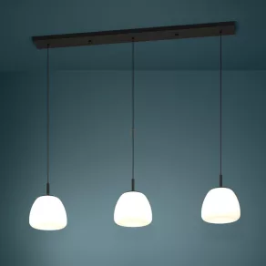   Lampă suspendată din sticlă - Balmes Eglo 390202, cu 3 socluri E27, 220-240 V