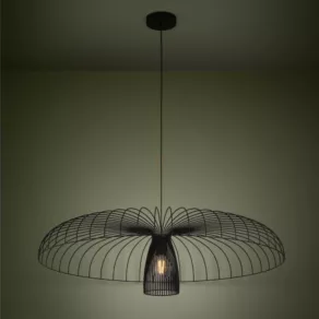   Lampă suspendată cu abajur, 98,5 cm - Champerico Eglo 390217, cu 1 soclu E27, 220-240 V