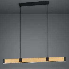   Lampă suspendată din lemn cu LED - Caminarro Eglo 390225, 3480 lm, 3000 K, 22+6,8 W, 220-240 V