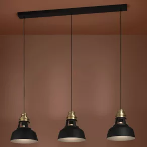   Lampă suspendată de tip loft - Espinardo Eglo 390231, cu 3 socluri E27, 220-240 V