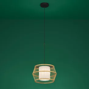   Lampă suspendată din material textil în stil boho, 34,5 cm - Monterroso Eglo 390233, cu 1 soclu E27, 220-240 V