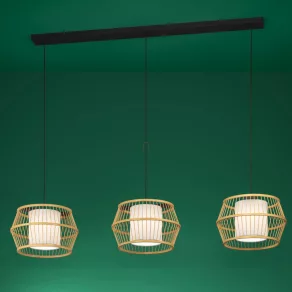   Lampă suspendată din material textil în stil boho - Monterroso Eglo 390234, cu 3 socluri E27, 220-240 V