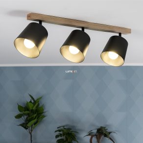 Lampă spot din lemn negru - Cotorro Eglo 900433