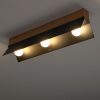 Lampă de tavan cu trei socluri, negru și culoarea lemnului - Tarrafo Eglo 900443
